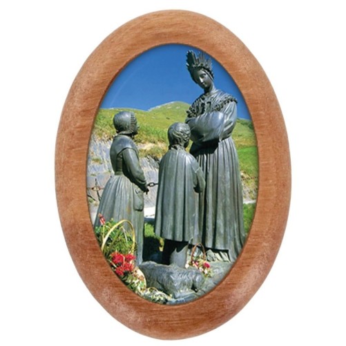 Plaque auto en bois d olivier forme ovale H. 4 x 3 cm avec resine de
