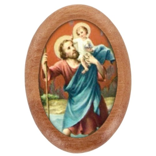 Plaque auto en bois d olivier forme ovale H. 4 x 3 cm avec resine de