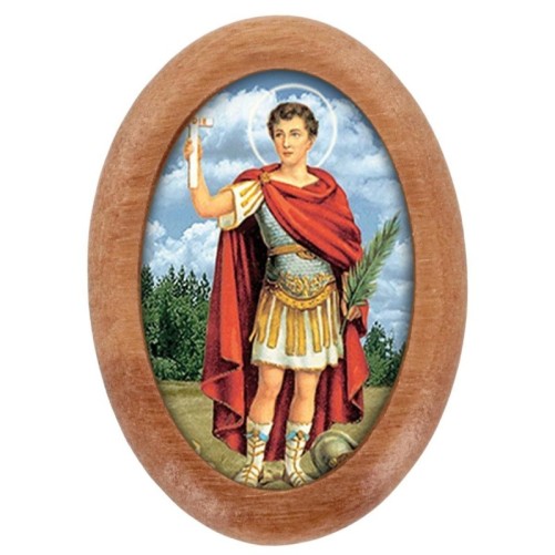Plaque auto en bois d olivier forme ovale H. 4 x 3 cm avec resine de