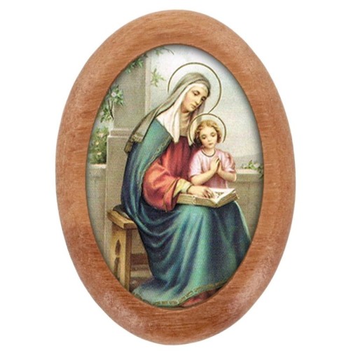 Plaque auto en bois d olivier forme ovale H. 4 x 3 cm avec resine de