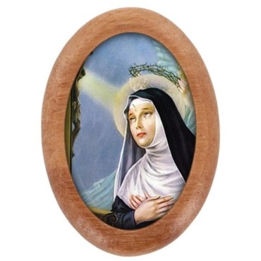 Plaque auto en bois d olivier forme ovale H. 4 x 3 cm avec resine de