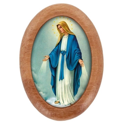 Plaque auto en bois d olivier forme ovale H. 4 x 3 cm avec resine de