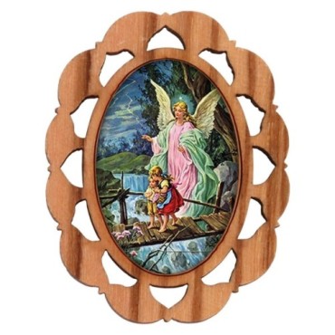 Plaque auto en bois d olivier hauteur 3 cm avec resine. Disponible avec differents Saints.