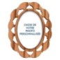 Plaque auto en bois d olivier hauteur 3 cm avec resine. Disponible avec differents Saints.