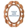 Plaque auto en bois d olivier hauteur 3 cm avec resine. Disponible avec differents Saints.