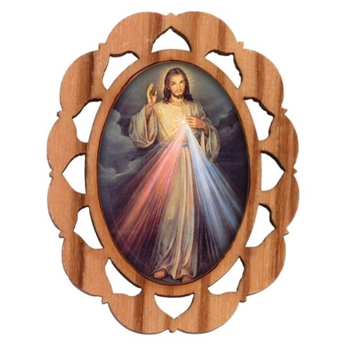 Plaque auto en bois d olivier hauteur 3 cm avec resine. Disponible avec differents Saints.