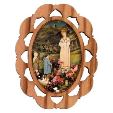 Plaque auto en bois d olivier hauteur 3 cm avec resine. Disponible avec differents Saints.