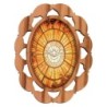 Plaque auto en bois d olivier hauteur 3 cm avec resine. Disponible avec differents Saints.