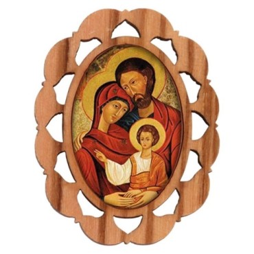 Plaque auto en bois d olivier hauteur 3 cm avec resine. Disponible avec differents Saints.