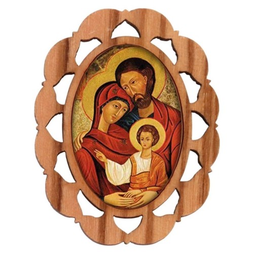Plaque auto en bois d olivier hauteur 3 cm avec resine. Disponible avec differents Saints.