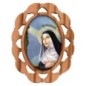 Plaque auto en bois d olivier hauteur 3 cm avec resine. Disponible avec differents Saints.