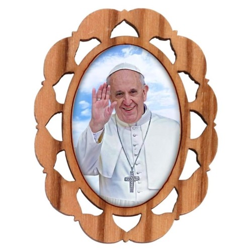 Plaque auto en bois d olivier hauteur 3 cm avec resine. Disponible avec differents Saints.