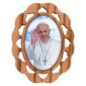 Plaque auto en bois d olivier hauteur 3 cm avec resine. Disponible avec differents Saints.