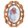 Plaque auto en bois d olivier hauteur 3 cm avec resine. Disponible avec differents Saints.