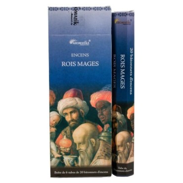 Bo-îte de 6 tubes Aromatika de 20 batônnets d'encens roulés à la main "Massala"  100% naturel (20 grammes)