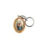 Porte-clés en bois d'olivier H- 3-8 cm avec résine couleur des saints-