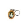 Porte-clés en bois d'olivier H- 3-8 cm avec résine couleur des saints-