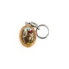 Porte-clés en bois d'olivier H- 3-8 cm avec résine couleur des saints-