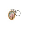 Porte-clés en bois d'olivier H- 3-8 cm avec résine couleur des saints-