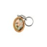 Porte-clés en bois d'olivier H- 3-8 cm avec résine couleur des saints-