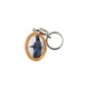 Porte-clés en bois d'olivier H- 3-8 cm avec résine couleur des saints-