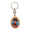 Porte-clés en bois d'olivier H- 3-8 cm avec résine couleur des saints-