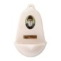 Benitier imitation marbre H. 12,5 x 8 cm avec resine, plusieurs saints..