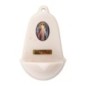 Benitier imitation marbre H. 12,5 x 8 cm avec resine, plusieurs saints..