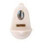 Benitier imitation marbre H. 12,5 x 8 cm avec resine, plusieurs saints..