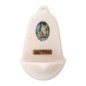 Benitier imitation marbre H. 12,5 x 8 cm avec resine, plusieurs saints..
