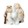 Nativité en résine avec ane style porcelaine peinte a la main H. 4 cm.