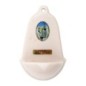Benitier imitation marbre H. 12,5 x 8 cm avec resine, plusieurs saints..