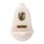 Benitier imitation marbre H. 12,5 x 8 cm avec resine, plusieurs saints..