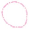 Bracelet sur élastique pour enfant, grains verre couleurs assorties Ø 2 mm avec croix métal - LOT DE 5 ASSORTIS
