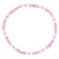 Bracelet sur élastique pour enfant, grains verre couleurs assorties Ø 2 mm avec croix métal - LOT DE 5 ASSORTIS