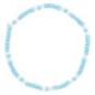 Bracelet sur élastique pour enfant, grains verre couleurs assorties Ø 2 mm avec croix métal - LOT DE 5 ASSORTIS