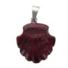 Pendentif coquille Saint Jacques de Compostelle en pierre naturelle ou synthétique Ø 2 cm. LOT DE 10 ASSORTIS