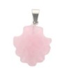 Pendentif coquille Saint Jacques de Compostelle en pierre naturelle ou synthétique Ø 2 cm. LOT DE 10 ASSORTIS