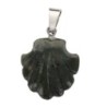 Pendentif coquille Saint Jacques de Compostelle en pierre naturelle ou synthétique Ø 2 cm. LOT DE 10 ASSORTIS