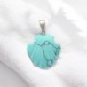 Pendentif coquille Saint Jacques de Compostelle en pierre naturelle ou synthétique Ø 2 cm. LOT DE 10 ASSORTIS