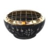 Brûle-encens en stéatite forme bol avec grille, H 4 cm, Ø 9 cm. Livré en boîte individuelle.
