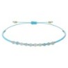 Bracelet dizainier sur corde réglable. Existe avec différentes pierres, Ø 3 mm.