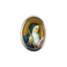 Plaque auto forme ovale H. 3,8 cm en metal avec resine, plusieurs saints.