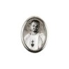Plaque auto forme ovale H. 3,8 cm en metal avec resine, plusieurs saints.