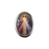 Plaque auto forme ovale H. 3,8 cm en metal avec resine, plusieurs saints.