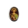 Plaque auto forme ovale H. 3,8 cm en metal avec resine, plusieurs saints.
