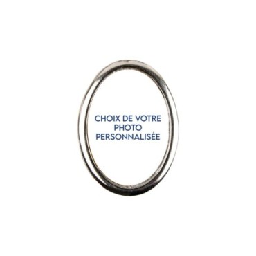 Plaque auto forme ovale H. 3,8 cm en metal avec resine, plusieurs saints.