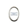 Plaque auto forme ovale H. 3,8 cm en metal avec resine, plusieurs saints.