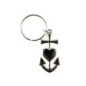 Porte-clés Croix de Camargue en métal argenté – Hauteur 4,5 cm..