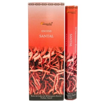 Bo-îte de 6 tubes Aromatika de 20 batônnets d'encens roulés à la main "Massala"  100% naturel (20 grammes)